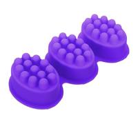 BESPORTBLE Moules à savon de massage en silicone, Moule à Savonnette Fait Main en Silicone pour Fabrication de Savon, forme ovale, pourpre, pour enseignement familial du recyclage