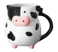 BESPORTBLE Mug à Café en Céramique 3d Forme Vache 600 Ml Grosse Capacité, Design Peint la Main, Base Antidérapante, Tasse Drôle et Kawaii pour Bureau et Maison, Accessoire Café Original