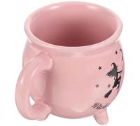 BESPORTBLE Mug en Céramique 450ml Forme Chaudron Sorcière Rose pour Maison et Restaurant Tasse à Café Originale pour Infusion Halloween