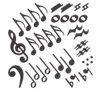 BESPORTBLE Music Note Magnets Double Sided Magnet for Whiteboard Classroom Homes Easy to Apply and Remove Reusable 2-2.5cm Note Line Spacing for Music Theory Learning