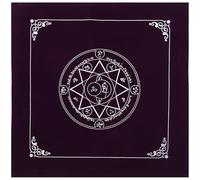BESPORTBLE Nappe de Divination Tarot 500x500 Mm en Velours Violet Antidérapante, Nappe Astrologique pour Jeu et Décoration de Bureau, Accessoire Pratique pour Rituels Divinatoires