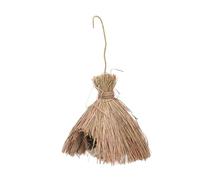 BESPORTBLE Nichoir en Paille Tressée Suspendu Abri Artificiel pour Oiseaux Nid D’Oiseau Décoratif Taille Moyenne Usage Cage à Oiseaux comme Mésanges et Pinsons