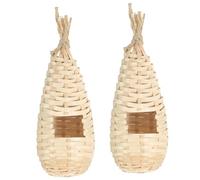 BESPORTBLE Nichoir pour Perroquet Jouets pour Oiseaux Hôtel À Abeilles Maison pour Perroquets Nid Doiseau Délicat Nid Doiseau Suspendu Maison Doiseau Naturelle Fournitures pour Oiseaux