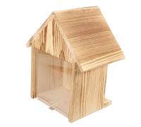 BESPORTBLE nichoir Suspendu en Bois Maisons d'oiseaux en Bois Maisons d'écureuil pour l'extérieur nid d'oiseau en Bois Maison de nid de Kits nichoir Enfants Peindre Un nichoir Brown