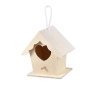 BESPORTBLE Nid D'oiseau en Bois Nichoir Suspendu à L'extérieur Petite Cabane à Oiseaux Maisons Décoration Extérieure Nichoir à Oiseaux en Forme De Coeur Nichoir Inachevé Petit Oiseau Bambou