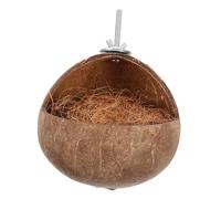 BESPORTBLE Nid D'oiseau en Coquille De Noix pour Cage Perroquet Nichoir Suspendu Naturel Lit à Oiseaux en Coquille Naturelle Maison D’élevage pour Oiseaux pour Perruches Et Petits Volatiles