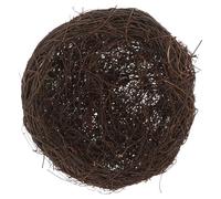 BESPORTBLE Nid D'oiseau en Rotin Tissé la Main, Nid Artificiel Décoratif Ø20 Cm, Accessoire Photo Naturel pour Cage à Oiseaux, Décoration Rustique de Jardin, Habitat pour Oiseaux