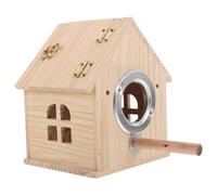 BESPORTBLE Nid d'oiseau, Perruche, nichoir, boîte d'élevage d'oiseaux avec perchoir, boîte d'accouplement en Bois pour perruches, inséparables, pinsons, moineaux