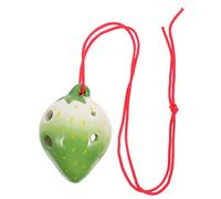 BESPORTBLE Ocarina Céramique Forme Fraise Verte Instrument à Vent pour Garçon Fille Débutants Pratique Facile et Durable Couleur Aléatoire Couleur Aléatoire