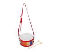 BESPORTBLE Orff Percussion Instrument Bois pour Garçon Fille avec Sangle Réglable et Baguettes Tambour Double-face Cartoon Éducatif pour Éveil Musical et Apprentissage Du Rythme des