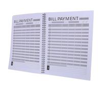 BESPORTBLE Organisateur de Budget à Couverture Rigide, Suivi Financier | Grand Format, Pages Papier, Format Liste de Contrôle, Section Récapitulative des Dépenses, Noir