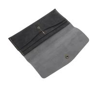 BESPORTBLE Organiseur de Reçus Similicuir PU Porte-Cartes avec Fermeture à Pression Compartiments et Cartes de Crédit Noir