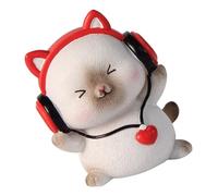 BESPORTBLE Ornement en Résine pour Chat Mignon Décoration de Bureau et Maison Statuette Décorative pour Chambre et Voiture Figurine Artisanale Unique pour Intérieur