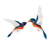 BESPORTBLE Ornement Mural Oiseaux Géométriques Origami Décoration Murale Suspendue Chambre Salon Décoration Intérieure Écologique et Résistante pour Patio Jardin Porte