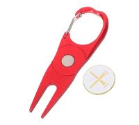 BESPORTBLE Outil de réparation de Golf Portable avec marqueur, Fourchette pour Gazon pour Restauration Rapide des Marques de Balle et positionnement précis, Accessoire Compact et Pratique