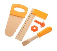 BESPORTBLE Outils Bois pour Garçon Fille Tournevis Réaliste Tronçonneuse Vis Et Règle Jouet De Jeu pour Tout-Petits pour Garçons Et Filles Jouet De Divertissement