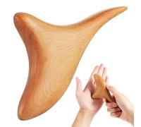BESPORTBLE Outils de grattage en bois pour massage du dos et des épaules, planche triangulaire compacte, fonction multi-usage de pressage pour massage shiatsu