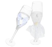 BESPORTBLE Paired Flûtes à Vin de Mariage en Verre Transparent Haute Capacité pour Cocktails et Whisky Set de 2 Verres à Toast Élégants pour Fêtes Anniversaires et Banquets