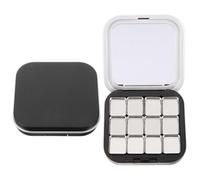 BESPORTBLE Palette Maquillage Vide Magnétique Noire avec Rangement pour 12 Godets 2pcs Légère et Facile à Transporter pour Salon et Usage Personnel