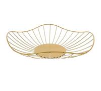 BESPORTBLE Panier à Fruits en Fil de Fer Ajouré Doré Style Nordique, Corbeille Basse Forme Feuille de Lotus, Grand Panier Métal pour Fruits et Snacks, Rangement Décoratif la Cuisine et Salon