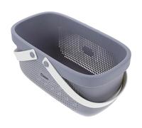 BESPORTBLE Panier de Grand Format Gris et Blanc en Pp Résistant Poignée, Rangement Portable pour Salle de Bain, Bac de Bain Multifonction pour Produits de Nettoyage et Accessoires