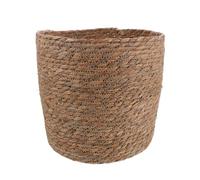 BESPORTBLE Panier de Rangement en Paille Tressée à la Main Taille Moyenne 30X25 CM Panier Rustique sans Anse ni Doublure pour Bureau et Maison pour Petits Objets et Poubelle Légère