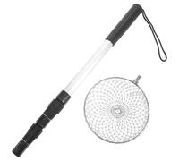 BESPORTBLE Panier de Récolte en Fil Métallique Extensible pour Poulailler, Outil de Collecte D'œufs Large avec Manche Télescopique Ergonomique, Ramassage D'œufs sans Effort, Adapté