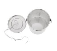 BESPORTBLE Panier Filtre en Acier Inoxydable 14 CM Passoire à Assaisonnement Pratique Chaînette Suspendue Filtre à Épices Cuisine Panier à Saumure Anti-Résidus