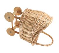 BESPORTBLE Panier Fleurs Mariage Rotin Tressé à Main avec Poignée Corbeille Décorative Forme de Chariot Panier Rangement pour Cérémonie et Shower