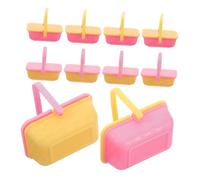 BESPORTBLE Panier Miniature de Jeu Plastique pour Garçon Fille Panier de Courses Portable avec Poignée Accessoires de Maison de Poupée Couleurs Aléatoires pour Jeu de Rôle