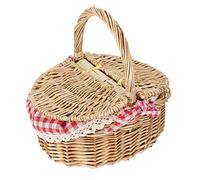 BESPORTBLE Panier Pique- en Rotin Plateau De Service De Nourriture Panier Pique- Coeur Panier à Provisions Tissé à La Main en Saule Vase à Fleurs Tissé Osier Enfant Panier en Bambou