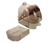 BESPORTBLE Panier pour Perroquets avec Tiroir Pratique Récipient Transparent en Plastique pour Perruches, Calopsittes et Sturnes, Support Suspendu Stable pour Cage Intérieure, Gain de Place