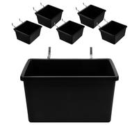 BESPORTBLE Paniers pour Panneaux Perforés Lot de 6 Bacs en Plastique Résistants Crochets pour Rangement Outils Garage Atelier et Salle de Création