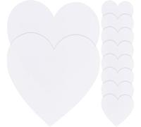 BESPORTBLE Panneau de peinture à l'huile en forme de cœur Lot de 10 en coton et bois blanc résistant à l'usure et à la casse pour débutants en peinture à l'huile pour décoration DIY