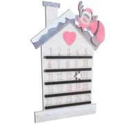 BESPORTBLE Panneau de Porte Suspendu en Bois Noël, Calendrier Compte à | Décor Élégant et Simple, à Suspendre au Mur, Porte ou Fenêtre, Note Dates et Événements