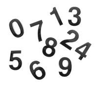 BESPORTBLE Panneau Numéro de Maison 3d en Résine Noir Autocollant, 10 Pièces, Chiffres Adhésifs Clairs et Intuitifs pour Boîtes aux Lettres et Portes