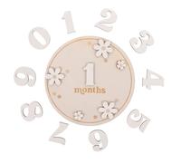 BESPORTBLE Panneaux D’Étapes Mensuelles en Bois Blanc pour -Né Jeu de Disques Photo Bébé Fille et Garçon Petite Marguerite Accessoire Léger et Solide pour Annonce Naissance et Décoration