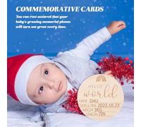 BESPORTBLE Panneaux D'annonce de Naissance en Bois 5 Pièces pour -né Bébé, Cartes Prénom Bébé, Décor Photo Naissance Multicolore, Chambre D'garçon et Filles et Hôpital, Présent Futur Parent