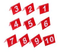 BESPORTBLE Panneaux de Numéro de Table Acrylique Double Face 10 Pièces 5,5 X 6,3 CM pour Mariages et Fêtes