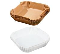 BESPORTBLE Papier Sulfurisé pour Friteuse à Air Carré 200 Feuilles Antiadhésif Résistant à L’Huile Doublure Jetable pour Cuisson Air Fryer et Four Accessoires la Cuisine Pratiques
