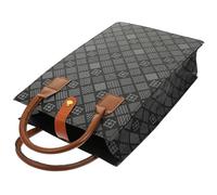 BESPORTBLE Paquet à Vin Réutilisable en Cuir Poignées Paquet Fourre-Tout pour 2 Bouteilles à Vin Rouge à Motif Quadrillé Présent et Transport Sécurisé pour Fête et Voyage