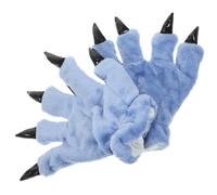 BESPORTBLE Paquet de 1 Paire de Moufles de Dessin Animé à Paume de Dinosaure Épais et Chauds en Peluche Bleue Moufles D’Hiver Confortables pour Activités de Plein Air Présent de Noël