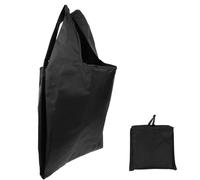 BESPORTBLE Paquet de Courses Pliable Réutilisable à Main, Fourre-Tout Portable Noir en Tissu Robuste, Léger et Lavable, Grosse Capacité pour Courses, Voyage, Plage et Usage Quotidien