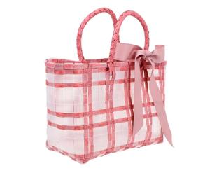 BESPORTBLE Paquet de Plage Tissé à Main Imperméable, Rose, Voyage