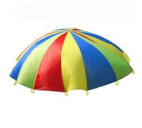 BESPORTBLE Parachute de Jeu Garçon Fille Arc-Ciel Jouet Parachute pour Activités de Groupe Intérieur et Extérieur Développe la Motricité et Favorise Jeu Coopératif