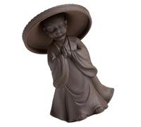 BESPORTBLE Passoire à Thé Céramique Petite Figurine Moine Filtre Multifonction pour Cérémonie Du Thé Ornement Bureau Décoratif pour Maison et Cadeau