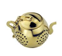 BESPORTBLE Passoire à Thé en Acier Inoxydable 304 Doré Filtre à Thé Fin pour Feuilles en Vrac Accessoire pour Théière Tamis Résistant pour Infusion Chaud et Froid la Cuisine et Maison