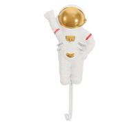 BESPORTBLE Patère Murale Adhésive en Résine Astronaute Crochet Mural Amovible pour Vêtements, Serviettes et Clés, Fixation sans Perçage, Design Original pour Chambre, Entrée et Salle de Bain