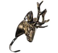 BESPORTBLE Patère Murale Décorative de Tête de Cerf, Crochet Mural Multifonctionnel en Plastique Solide, Capacité 4,5 Kg, Finition Cuivre Doré, Porte-vêtements pour Maison, Bureau et