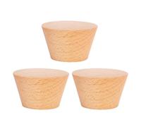 BESPORTBLE Patères Murales en Bois de Hêtre 3 Pièces, Cintres Multifonctionnels Solides pour Bureau et Chambres, Rangement Pratique et Résistant la Corrosion